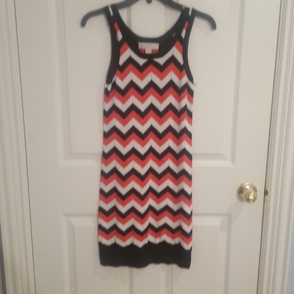 Michael Kors Sleeveless Chevron Sweater Dress - Picture 6 of 8